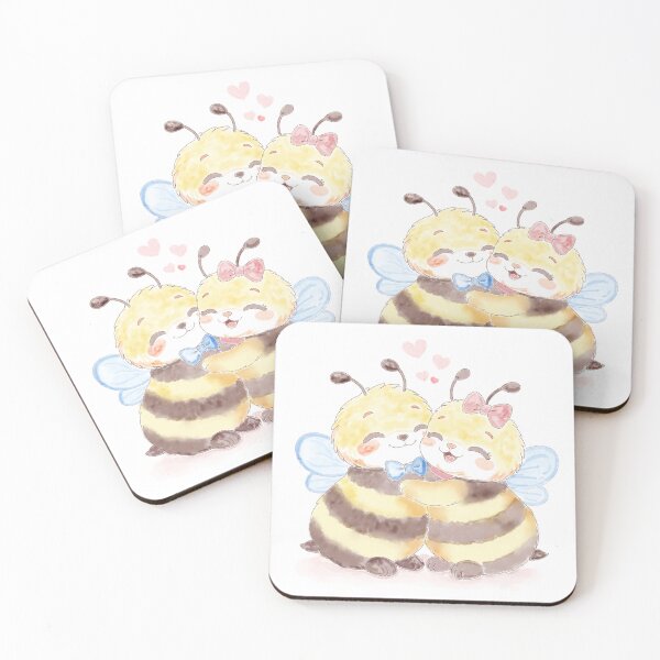 Item preview, Adorable Bee Couple Embrace designed and sold by PallaviS.