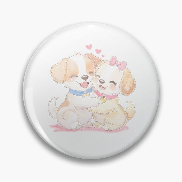Item preview, Adorable pareja de perros abrazándose designed and sold by PallaviS.