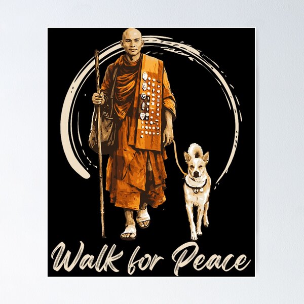 Item preview, Peace Walking Monks and Aloka Dog Walk for Peace designed and sold by CristHuds.