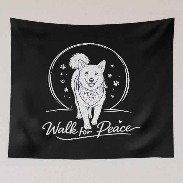 Item preview, Peaceful Aloka Dog Walk for World Peace with Hope and Love designed and sold by CristHuds.