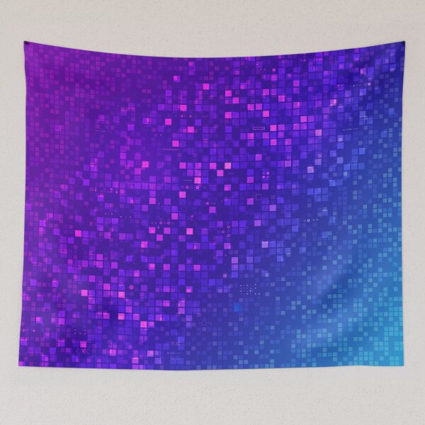 Item preview, digital transformation or cyberspace background, blue purple cube tech designed and sold by NiamLab.