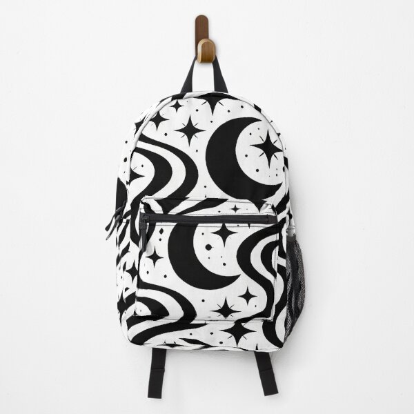Item preview, Black and white Aesthetic Cyclical Moon and Stars designed and sold by scicilysimonee.