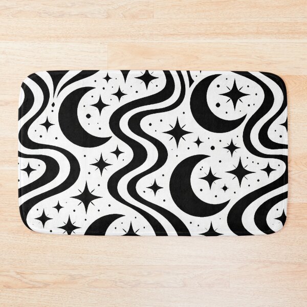 Item preview, Black and white Aesthetic Cyclical Moon and Stars designed and sold by scicilysimonee.