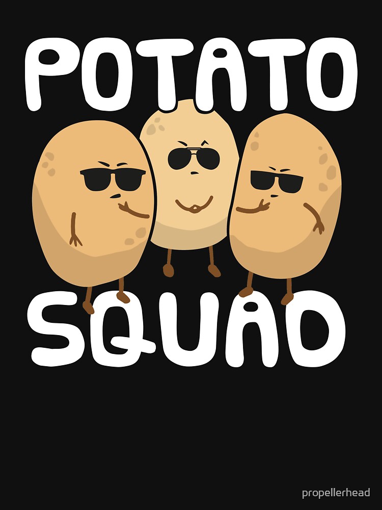 "Potato Squad Funny Potatoes with Sunglasses" Tshirt for Sale by