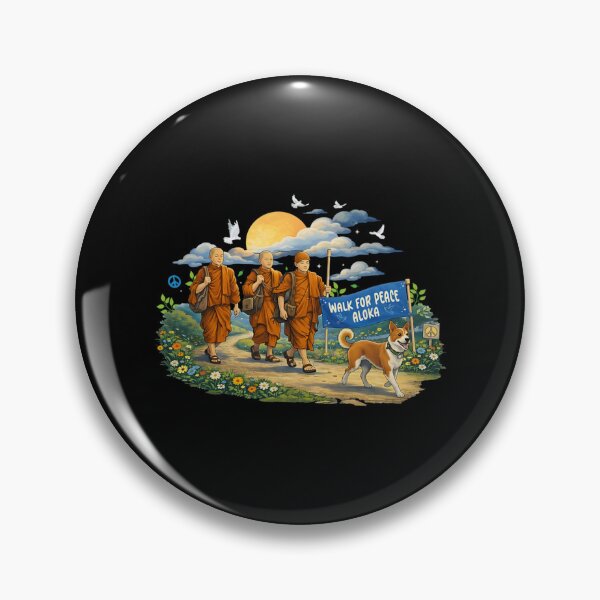 Item preview, Retro Vintage Walk for Peace Monks with Aloka Dog Tee designed and sold by CristHuds.