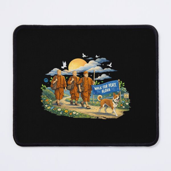Item preview, Retro Vintage Walk for Peace Monks with Aloka Dog Tee designed and sold by CristHuds.
