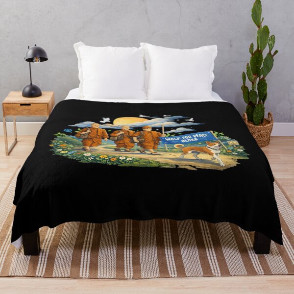 Item preview, Retro Vintage Walk for Peace Monks with Aloka Dog Tee designed and sold by CristHuds.