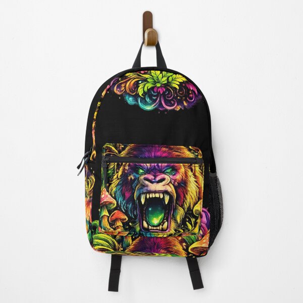 Item preview, Neon Psychedelic Gorilla Guardian – Trippy Jungle Art designed and sold by Culture Atlas .