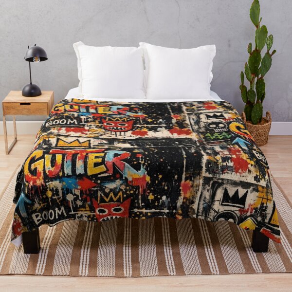 Item preview, Gutter Graffiti Crown Art – Raw Street Expression Wall Art designed and sold by Blackcanvas444.