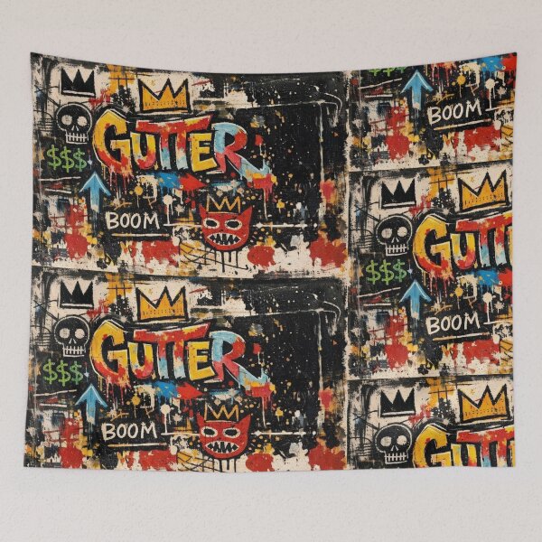 Item preview, Gutter Graffiti Crown Art – Raw Street Expression Wall Art designed and sold by Blackcanvas444.
