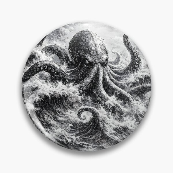 Item preview, Octopus made of waves designed and sold by AggAverse.