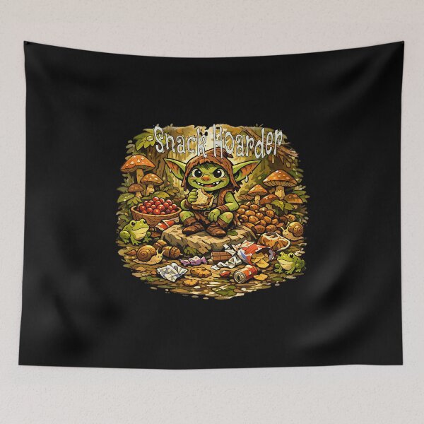 Item preview, Whimsical Snack Hoarder Little Forest Goblin designed and sold by NSB-Design.