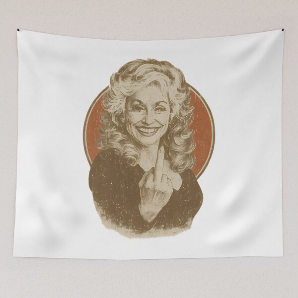 Item preview, Dollys Partons Retro Middle Finger Country Music designed and sold by KGdesing.