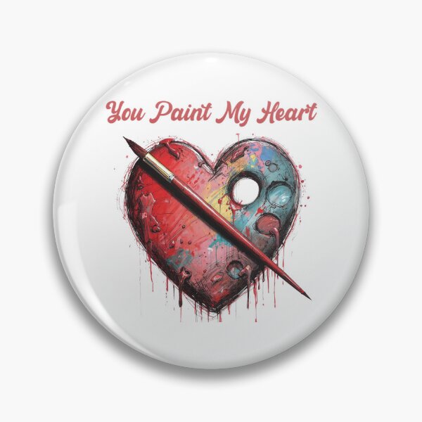 Item preview, You Paint My Heart – Artistic Love Palette Illustration designed and sold by Artinkcreative.