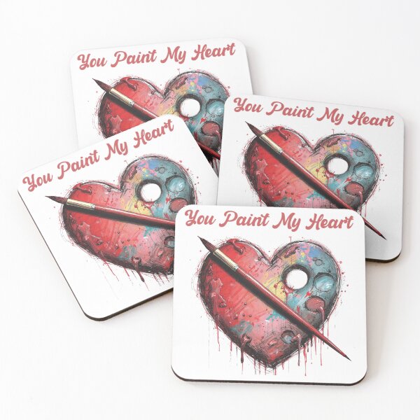 Item preview, You Paint My Heart – Artistic Love Palette Illustration designed and sold by Artinkcreative.