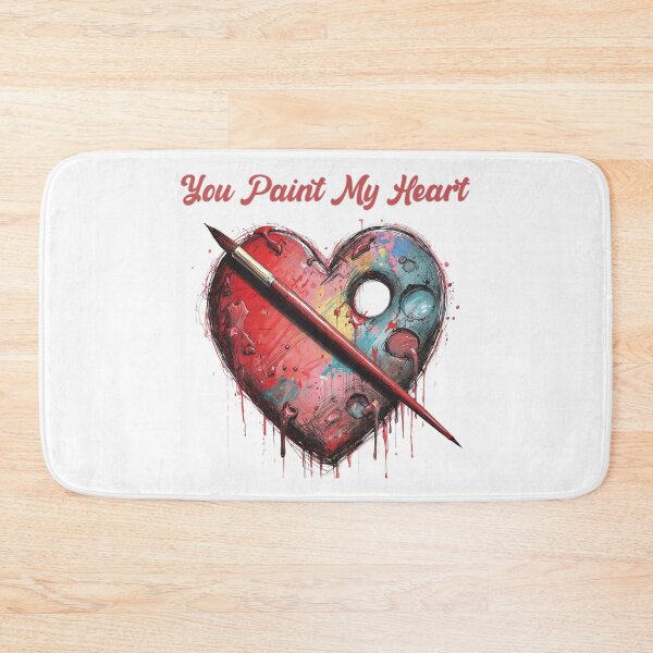 Item preview, You Paint My Heart – Artistic Love Palette Illustration designed and sold by Artinkcreative.