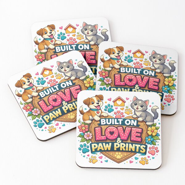 Item preview, Built on Love and Paw prints designed and sold by STUDIO2026.