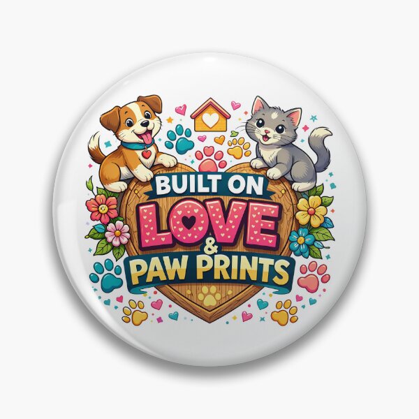 Item preview, Built on Love and Paw prints designed and sold by STUDIO2026.