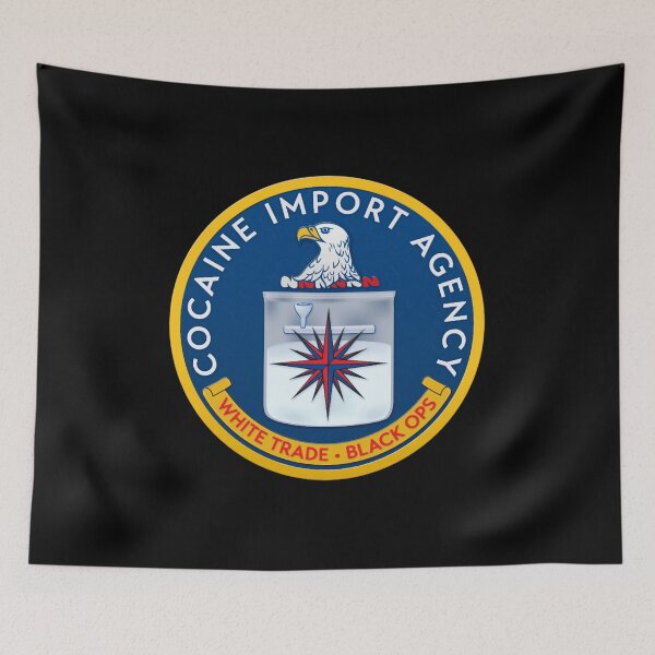 Item preview, CIA Cocain Import Agency Essential White Trade Black Ops Logo designed and sold by Adelzineddine.