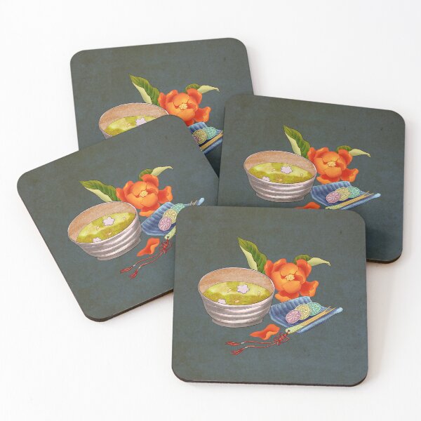 Item preview, Nature's Sip: Orange Flower on Sage Green  designed and sold by QamarART Paintings.