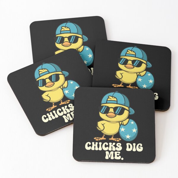 Item preview, Chicks Dig Me Cool Duck Cartoon Design designed and sold by vikingstshirts.