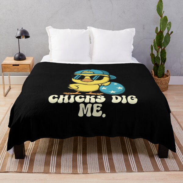 Item preview, Chicks Dig Me Cool Duck Cartoon Design designed and sold by vikingstshirts.