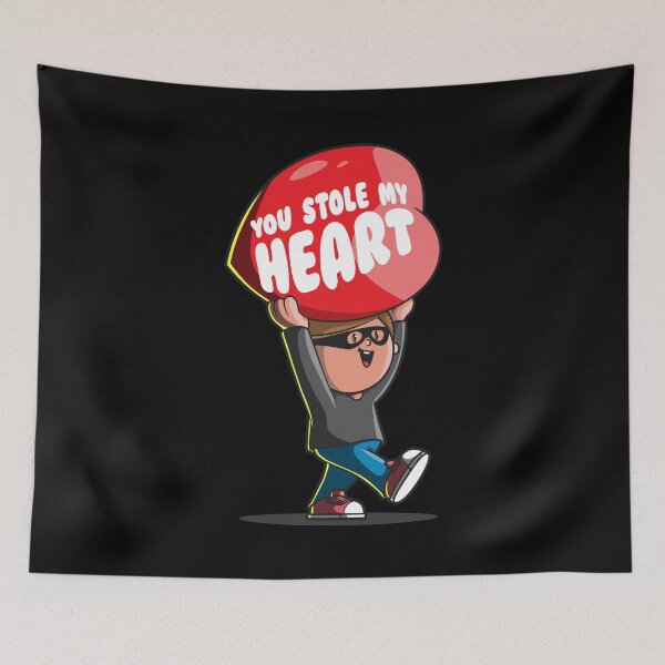 Item preview, Valentines Day - You stole my heart romantic love struck robber designed and sold by messy-nessie.