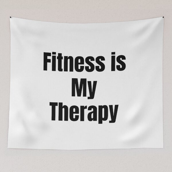 Item preview, Fitness Is My Therapy T-Shirt | Gym Motivation Workout Quote Tee designed and sold by FitAuraStudio.