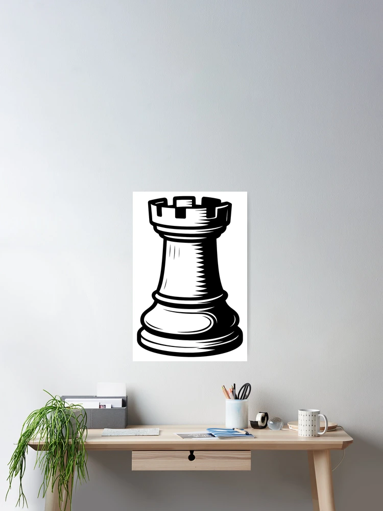 Thumbnail 2 of 3, Poster, Chess Rook Piece designed and sold by StickaTime.