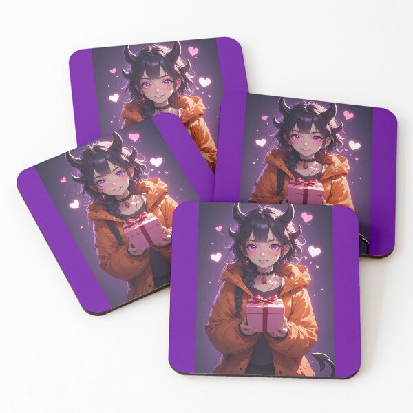 Item preview, Orange demon girl in love designed and sold by ArtsJulian.