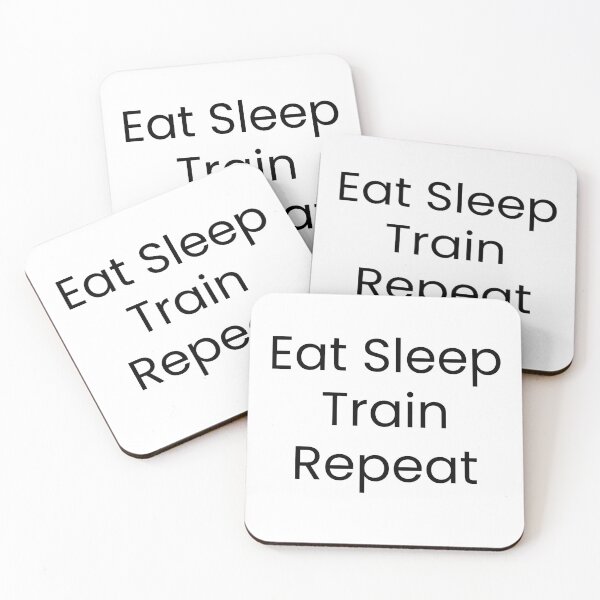Item preview, Eat Sleep Train Repeat Gym Shirt | Fitness Lifestyle Workout Tee designed and sold by FitAuraStudio.