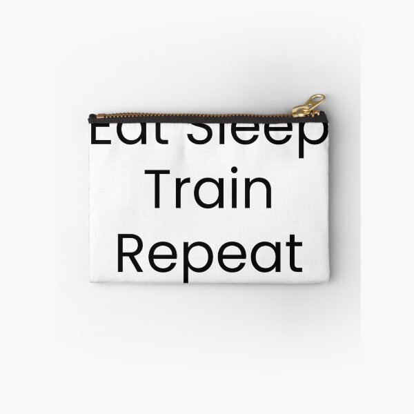 Item preview, Eat Sleep Train Repeat Gym Shirt | Fitness Lifestyle Workout Tee designed and sold by FitAuraStudio.