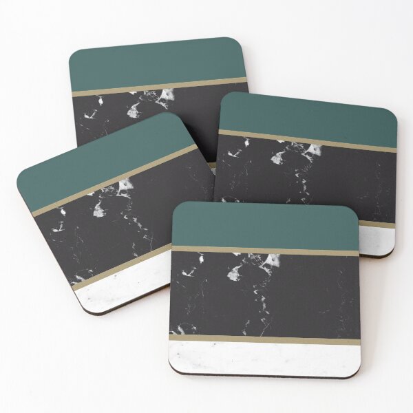 Item preview, Marble Mix Stripes #4 #black #white #green #gold #decor #art designed and sold by Anita's & Bella's Art.