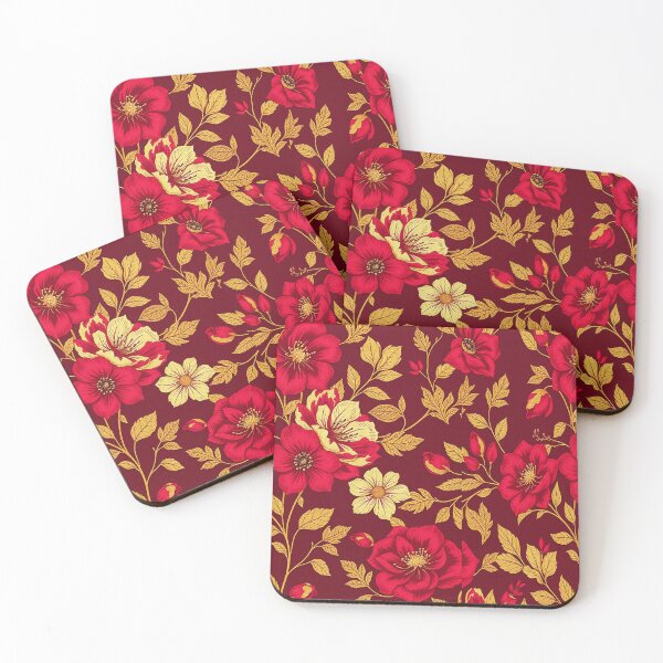 Item preview, Red and gold Floral designed and sold by sweetytops.