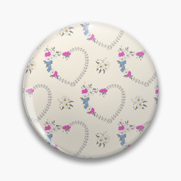 Item preview, Seamless Floral Heart Pattern with Vintage Romantic Flowers on Cream Background designed and sold by kasune-shop.