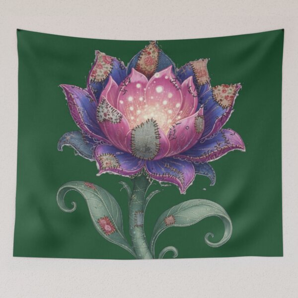 Item preview, Stitched Textile Blossom Design designed and sold by Ecosetereos.