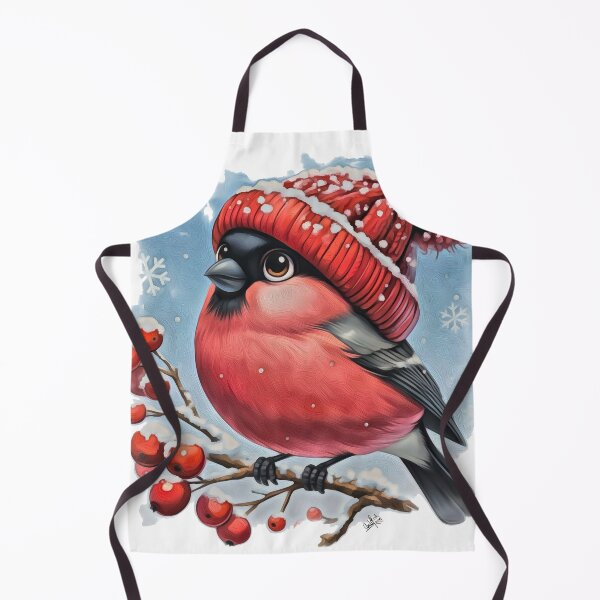 Item preview, Bullfinch in Winter Hat designed and sold by Anas Arts.