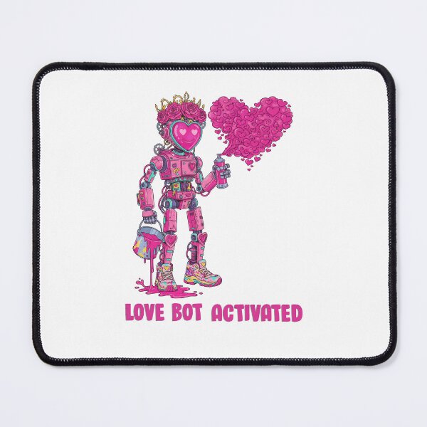 Item preview, Love Bot Activated – Graffiti Valentine Robot designed and sold by majesty-prints.