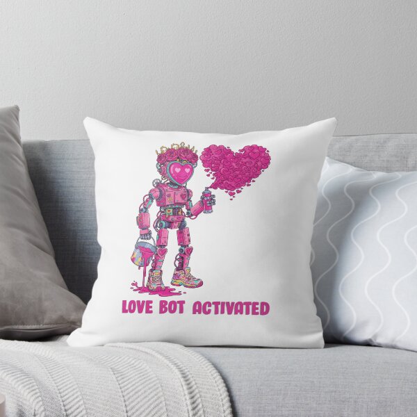 Item preview, Love Bot Activated – Graffiti Valentine Robot designed and sold by majesty-prints.