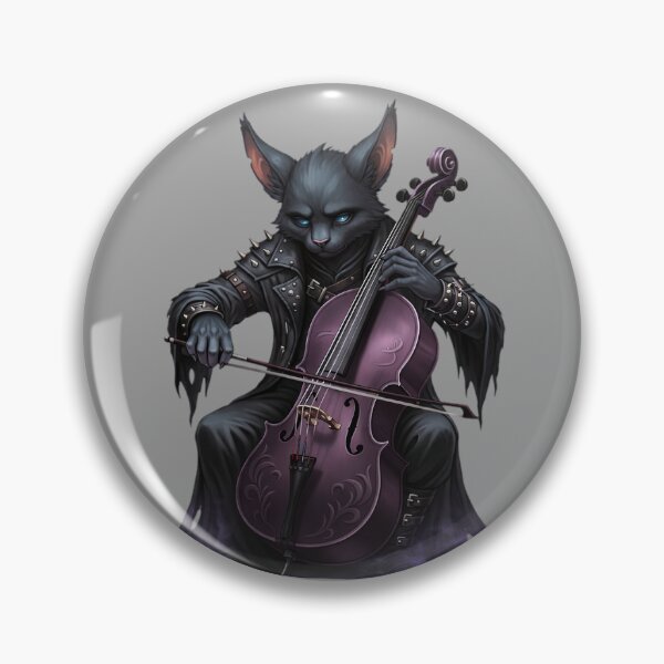 Artikelvorschau, Düstere, gotische Katze spielt Cello – Fantasy-Musiker-Kunst entworfen und verkauft von Vellaro.