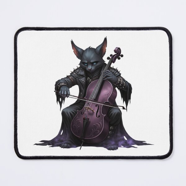 Item preview, Dark Gothic Cat Playing Cello - Fantasy Musician Art designed and sold by Vellaro.