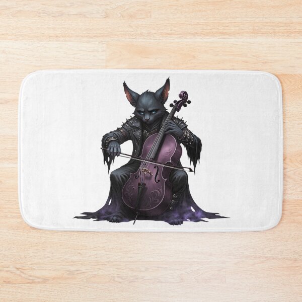 Item preview, Dark Gothic Cat Playing Cello - Fantasy Musician Art designed and sold by Vellaro.