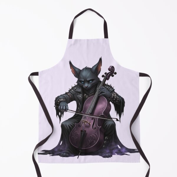 Item preview, Dark Gothic Cat Playing Cello - Fantasy Musician Art designed and sold by Vellaro.