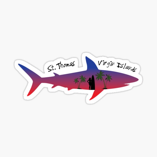 Item preview, St. Thomas Virgin Islands Shark designed and sold by RBBeachDesigns.
