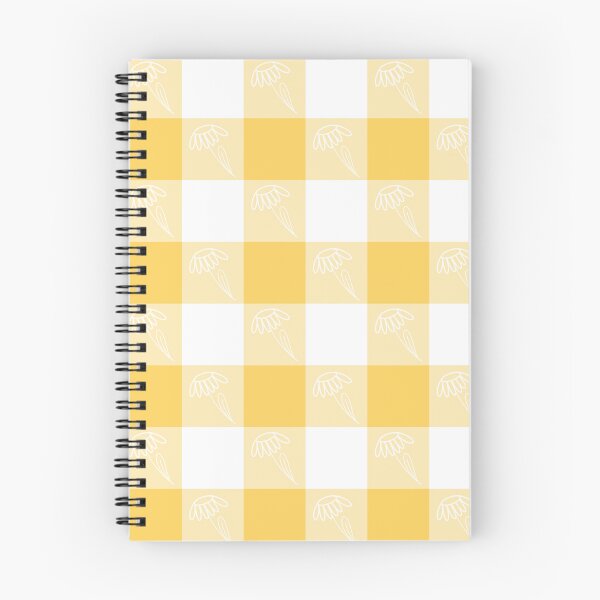 Item preview, Daisy Line Drawing on Yellow Check Gingham Background designed and sold by AnimaliaStar.
