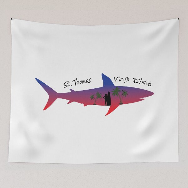 Item preview, St. Thomas Virgin Islands Shark designed and sold by RBBeachDesigns.