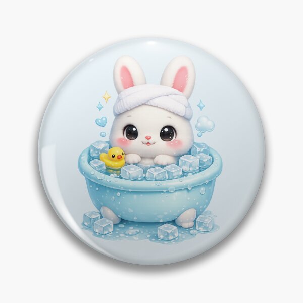 Artikelvorschau, Niedliches Hasen-Eisbad | Kawaii-Sommerkunst entworfen und verkauft von Moons Studio.