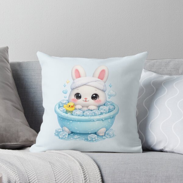 Item preview, Cute Bunny Ice Bath | Kawaii Summer Art designed and sold by Moons Studio.