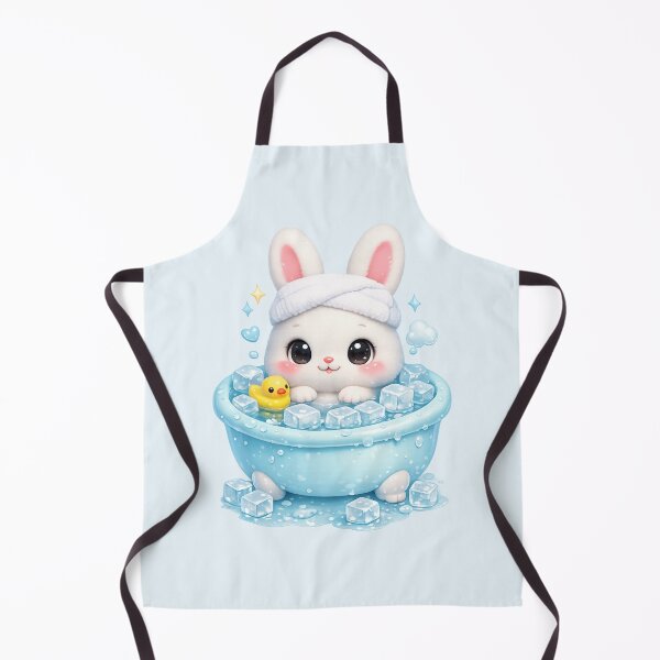 Item preview, Cute Bunny Ice Bath | Kawaii Summer Art designed and sold by Moons Studio.