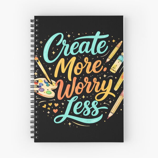 Item preview, Create More Worry Less designed and sold by STUDIO2026.